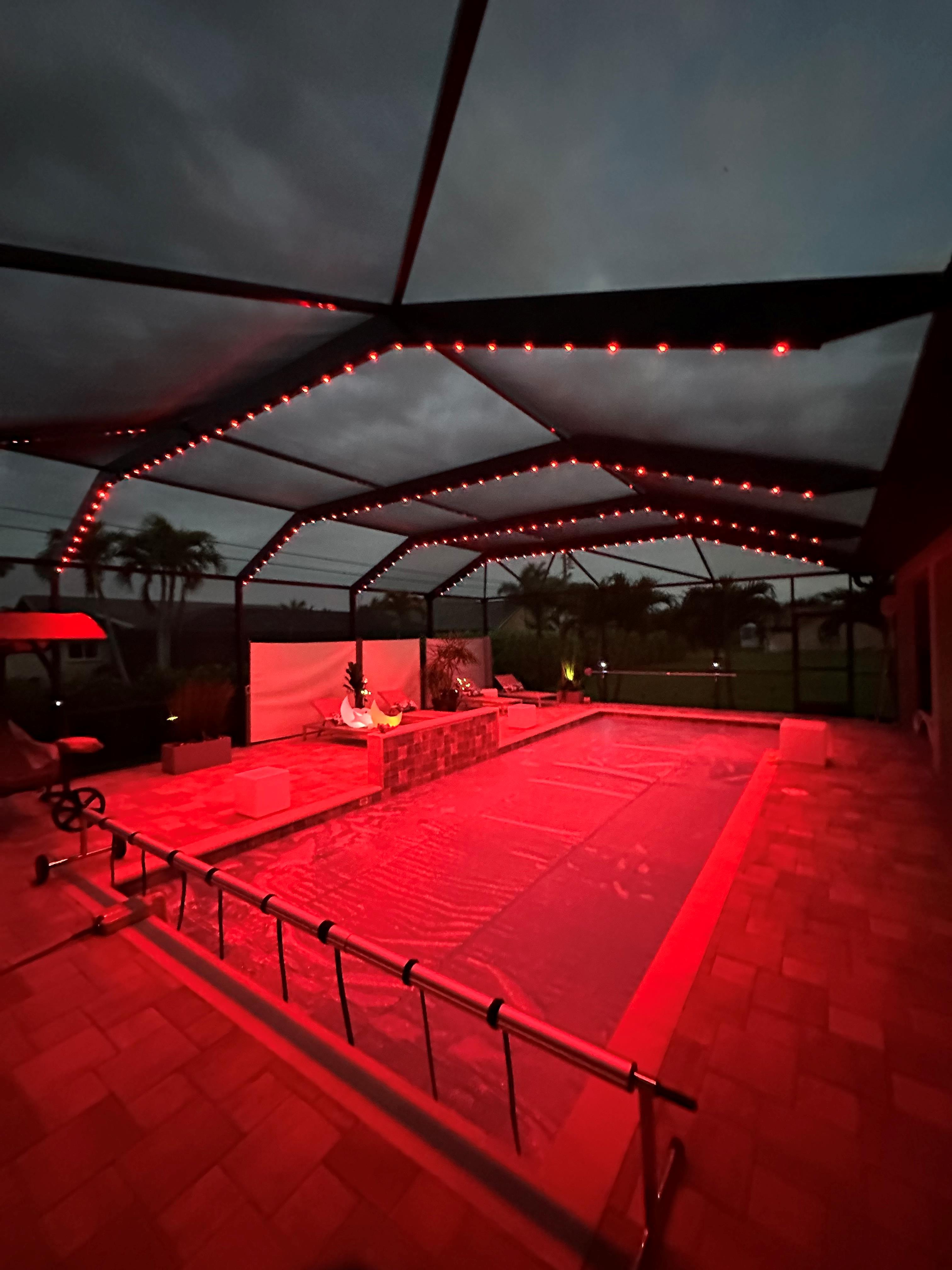 Red Pool/Lanai Lighting
